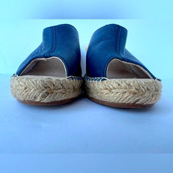 Neiman Marcus Navy Wedge Slides - Picture 7 of 10